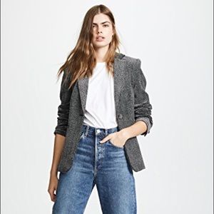 FRAME Herringbone Blazer; worn once; size 4